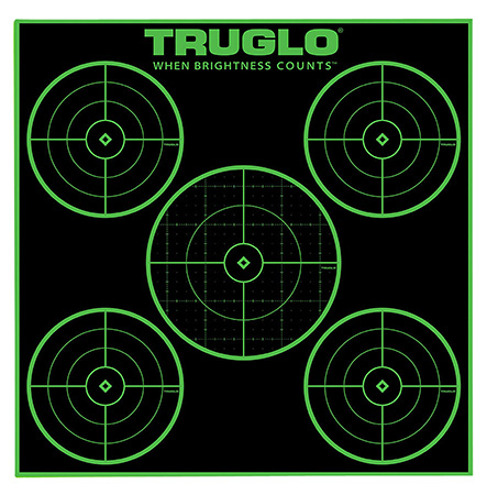 TruGlo TGTG11A25 Tru-See 5-Bull Target Black/Green Self-Adhesive Heavy Pap-img-1