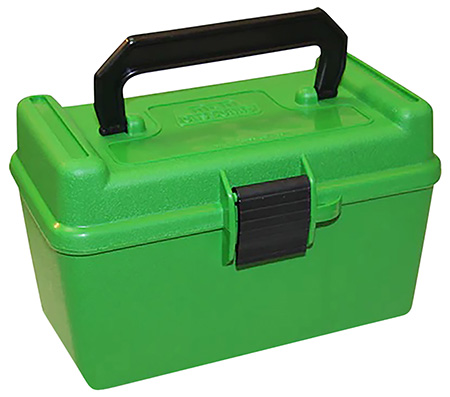 MTM Case-Gard H50RMAG10 Deluxe Ammo Box for 7mm Rem/Mag 300 Win Mag Green -img-1