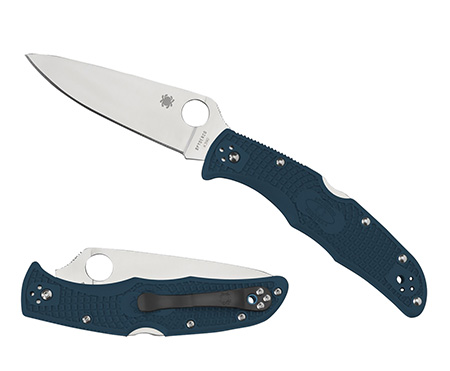 ENDURA SL-PL BLUE FRN FLAT GROUND SPYDERCO K390 STEEL