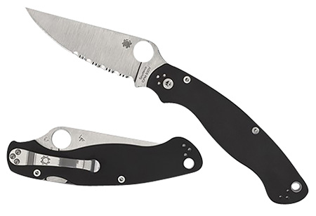 Spyderco Military2 SL/PL 4" Black G10 Scales S30V