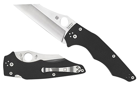 Spyderco YoJumbo SL/PL 4" Black Coarse textured G10 Scales; Compression Lock