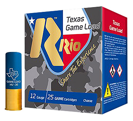 Texas Game Load HV 36 12ga 2-3/4" 1340fps 1-1/4oz #8 red case faster