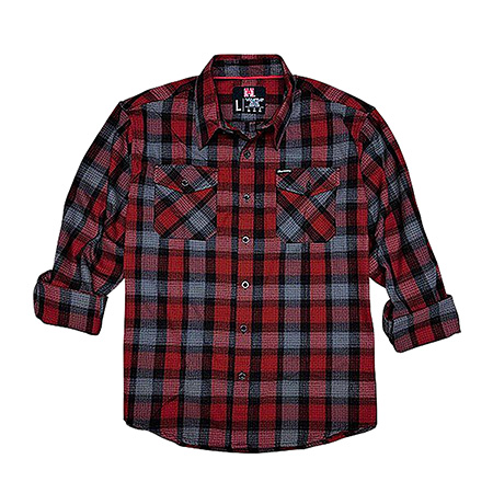 Hornady Gear 32193 Flannel Shirt Large Red/Black/Gray, Cotton/Polyester, R-img-1