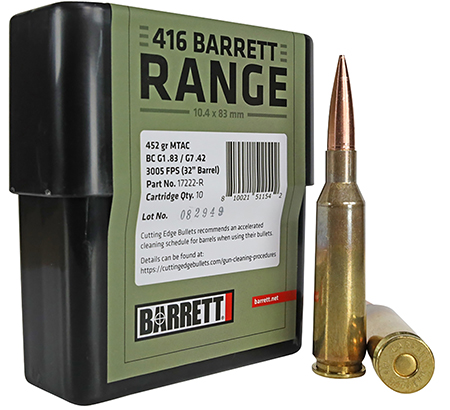 AMMO 416BAR 452GR RANGE 10RD
