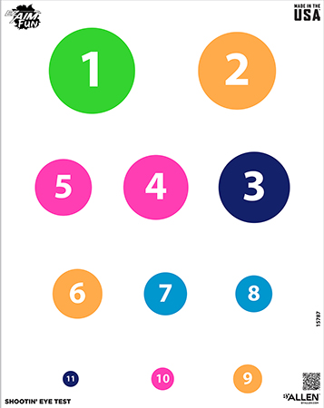 EZ AIM 24X19 PAPER TGT FUN EYE TEST 4PK MULTI