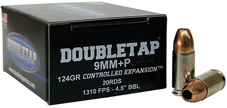 DTAP 9MM124HP20   9MM+P  124 CXJHP           20/50