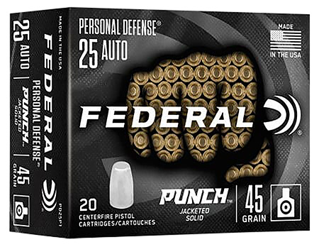 FDR 25AP 45GR PUNCH JHP 20RD