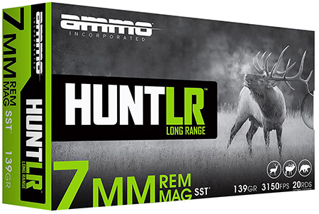 AMMOINC 7MM139SSTA20    HUNT LR  7MM 139 SST 20/10
