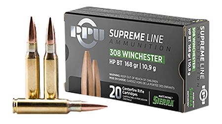 PPU SUPREME 308WIN 168GR HPBT 20/200