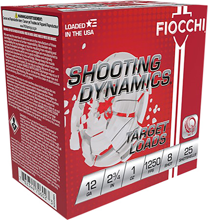 SHOOTING DYNAMICS 12 GAUGE 2-3/4” 1OZ #8 SHOT SHOTGUN AMMO