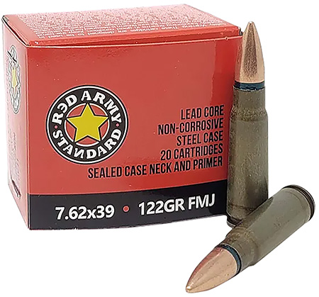 CENT Red Army Standard7.62X39 STL CS 122GR FMJ NON-CORROSIVE 20RD BX 1000RD CS