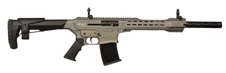 GForce 2512 TG 18.5" Mag fed Tactical grey 5 Choke tubes Accepts MKA1919 Mags Flip up sights Top and bottom rails GForce.