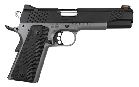 Kimber Custom LW Shadow Ghost CA 9mm 5" Black/Stainless; White Dot Rear Sight, Low Chamber Indicator Match grade stainless barrel, Blackout small parts, Black double diamond checker rubber grips; 9rd Capacity
