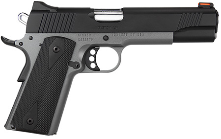 Kimber Custom LW Shadow Ghost 45ACP Black/Stainless; Red fiber optic front sight, white dot rear sight, Match grade stainless barrel, Blackout small parts, Black double diamond checker rubber grips; 8rd mag