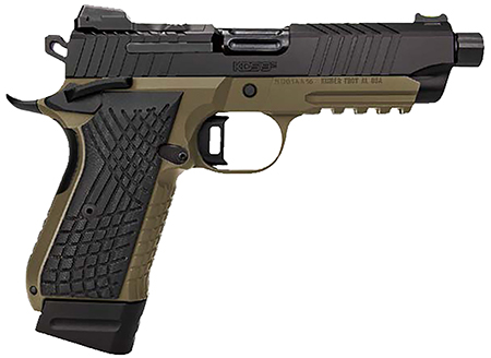 Kds9C 9mm FDE/Black TFS 4.6" Black DLC TB Optic Cover Plate w/ Novak Dovetail Carry Rear Sight; Fiber Optic Front Sight Enhanced Texture Grips; Two Tone Color Options, 1x18rd & 1x15rd Mags