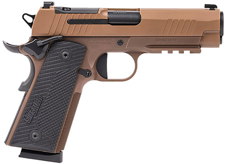Sig 1911XCarry 45ACP 4.25'' Brl NS 2/8rd Mag Coyote PVO