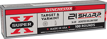 WIN X21JHP  SUPERX TRGT&VRM 21SHRP 34GR JHP 100/20