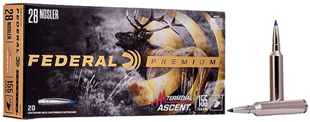 FEDERAL 28 NOSLER 155GR TERMINAL ASCENT AMMO 20RD