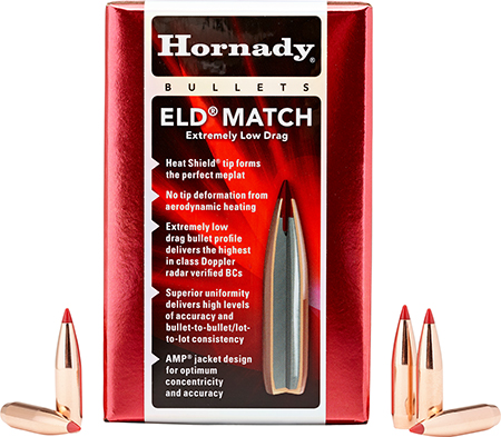 ELD® MATCH 6.5MM (0.264'') POLYMER TIPPED BOATTAIL RIFLE BULLETS
