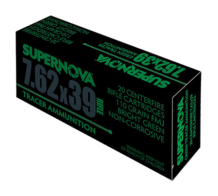 SUPERNOVA PMSN762G  7.62  110FMJ GRN TRACERS 20/50