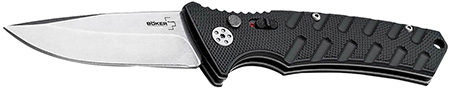 BOKER STRIKE AUTO 3.3" DROP POINT PLAIN BLACK BOKER PLUS STRIKE AUTO