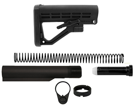 AR15 Mil Spec Buffer Tube Kit W/6 Position Stock w/Buttpad