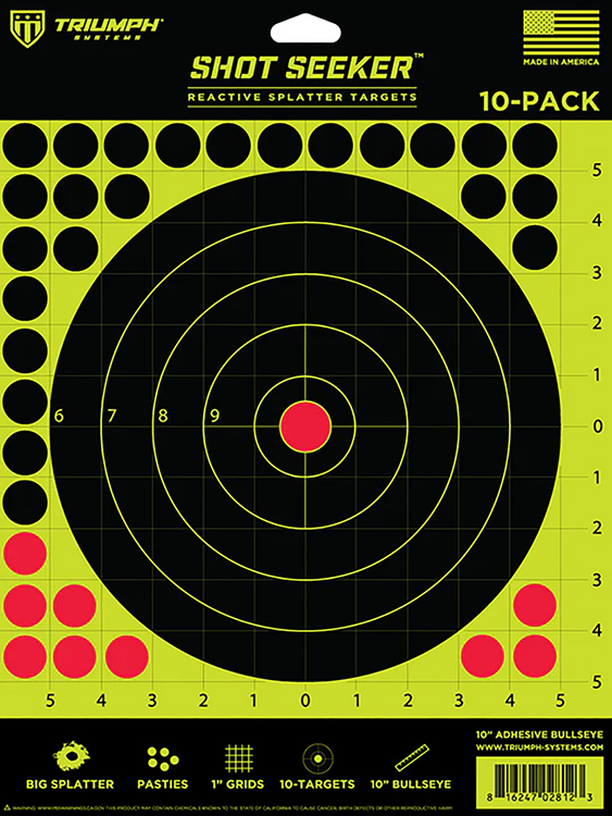TRIUMPH 0900-10-002 SHOT SEEKER 10"BULLSEYE    10P