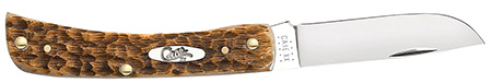 CASE 00245 AMBER BONE PEACH SEED JIG SOD BUSTER JR