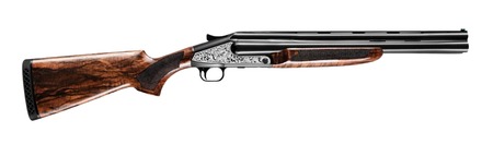 ATI 3 Barrel SG 18" 3.5 chamber 12 Gauge C/IM/F chokes Black reciever Wood stock FO Front sight