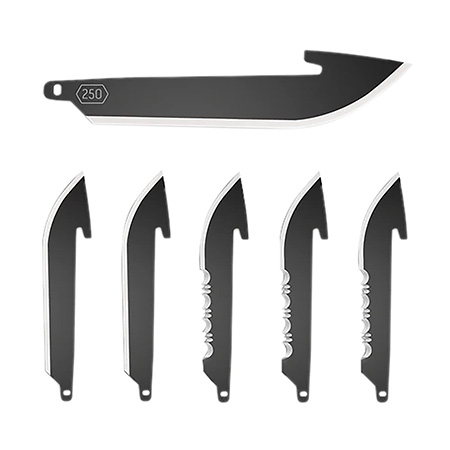 Outdoor Edge 2.5'' Carry Drp Pnt Blade Pack Combo  Black  3 Plain 3 Serr.