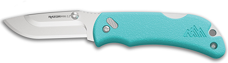 Outdoor Edge 2.2'' Razor-Mini Knife  Aqua  2  Stainless Drop Point Blades