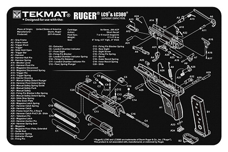TEKMAT TEK-R17-RUGERLC9      17X11 RUGER LC9
