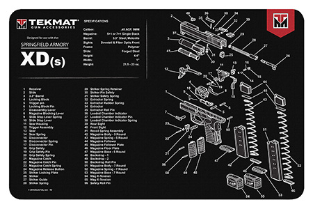 Springfield Armory XDs TekMat Gun Cleaning Mat 11x17