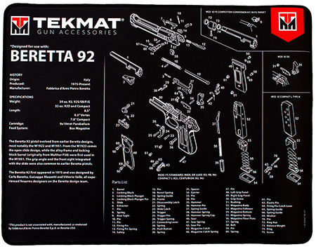 TEKMAT ULTRA PSTL MAT BERETTA 92 BLK