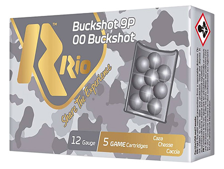 RIO 12GA BUCKSHOT ROYAL 00 BUCK 2-3/4" 9-Pellet 1345 FPS 5/BX