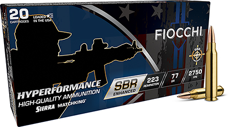 FIOCCHI HYPR SBR 223REM 77GR 20/200