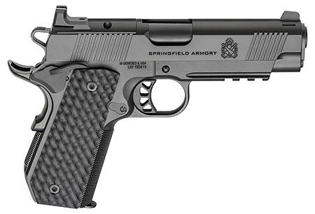 SPRINGFIELD 1911 9MM 4.25'' TRP AOS W/CARRY CUT & LIGHT RAIL (3) 9 BLACK