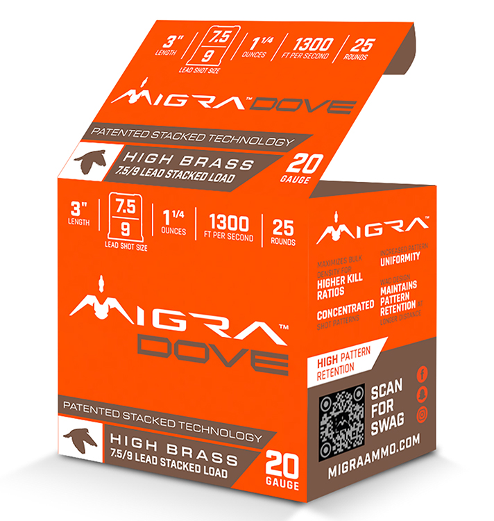 MIGRA DOVE 20GA 3 1.25OZ #7.5-9 25/10