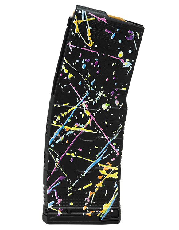 AMEND2 MOD 3 5.56MM 30RD AR15 BLACK NEON SPLATTER POLYMER MAGAZINE ( 50 PER CASE )