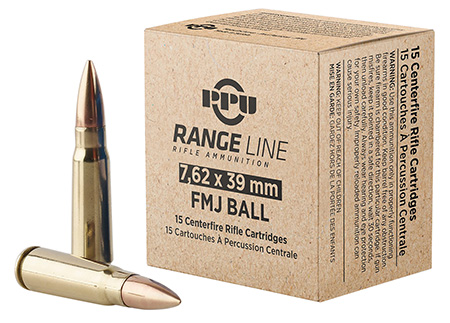 RangeLine 7.62x39 123gr FMJ 15/Rds Ammo