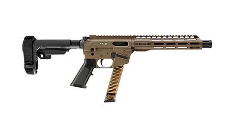 FREEDOM ORDNANCE FX9P10S-FDE  9MM 10"BRACE 31R FDE