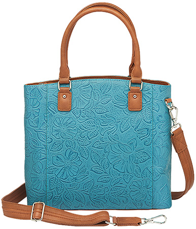 GTM GTM-51TLD/TBLUE   TOWN TOTE COWHIDE       TURQ