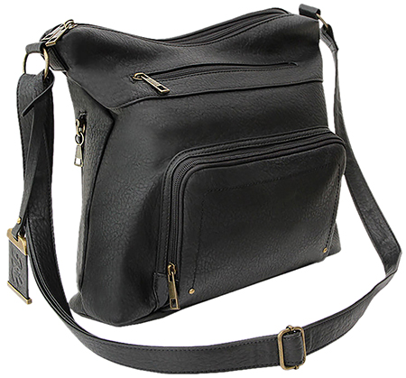 BULLDOG CROSS BODY PURSE W/HLSTR BLK
