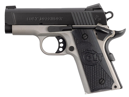 COLT DEFENDER 45ACP 3" 7RD G10 BK/SV