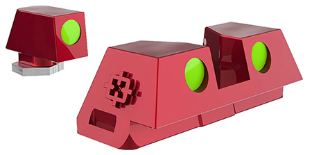 CROSS CRGSS-RD      FIBER OPTIC STD HEIGHT GLK RED