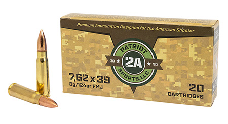 Patriot Sports 7.62x39 124 gr FMJ 20/RD