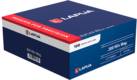 LAPUA 4PH7096C    UNP CASE 300 WINCHESTER MAG  100