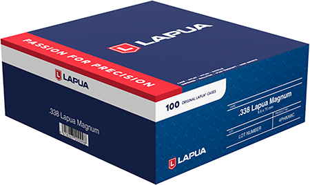 .338 LAPUA MAGNUM 100/BOX BRASS