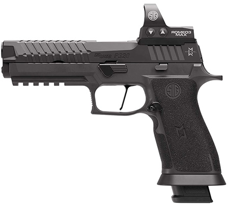 SIG P320 9MM 5IN MAX MOD HEAVY X GRIP 4-21RD STEEL MAG ROMEO1 PRO