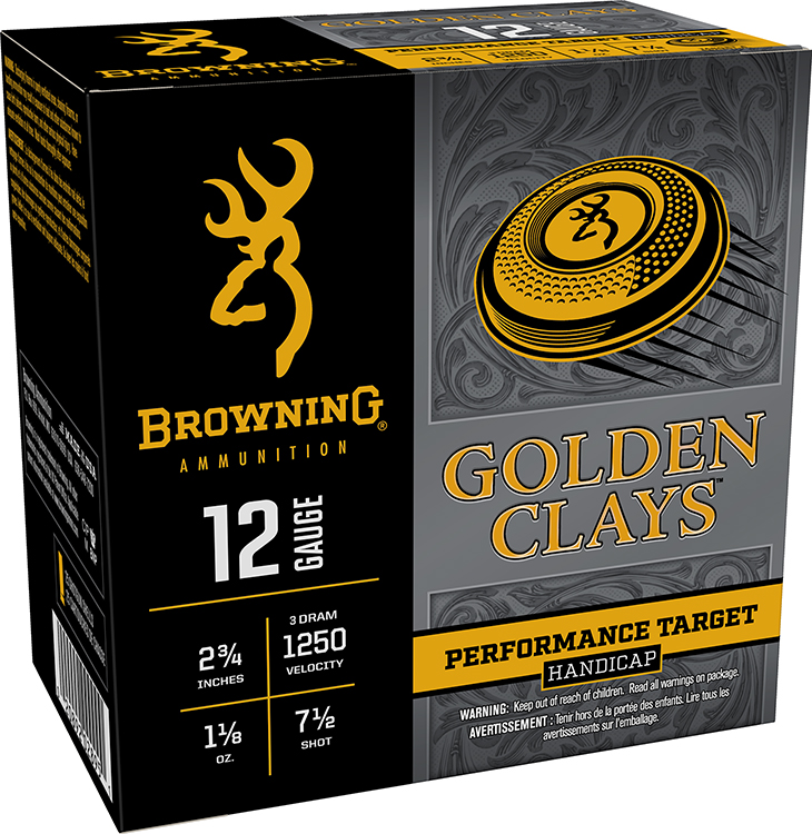 GOLDEN CLAYS 12 GAUGE 2-3/4'' #7.5 SHOT SHOTGUN AMMO
